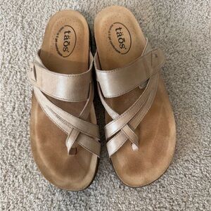 Taos Footwear Perfect Beige Strappy Sandals